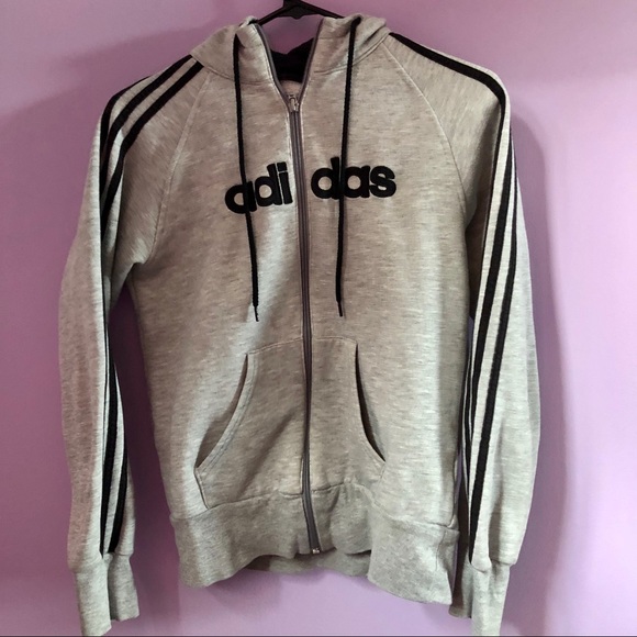 adidas Tops - Adidas zip hoodie with pockets